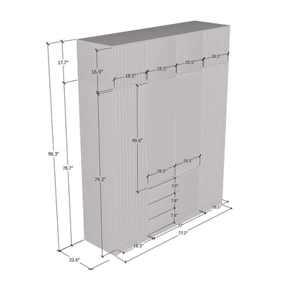 Bali Lux 4D Wardrobe with Extension
