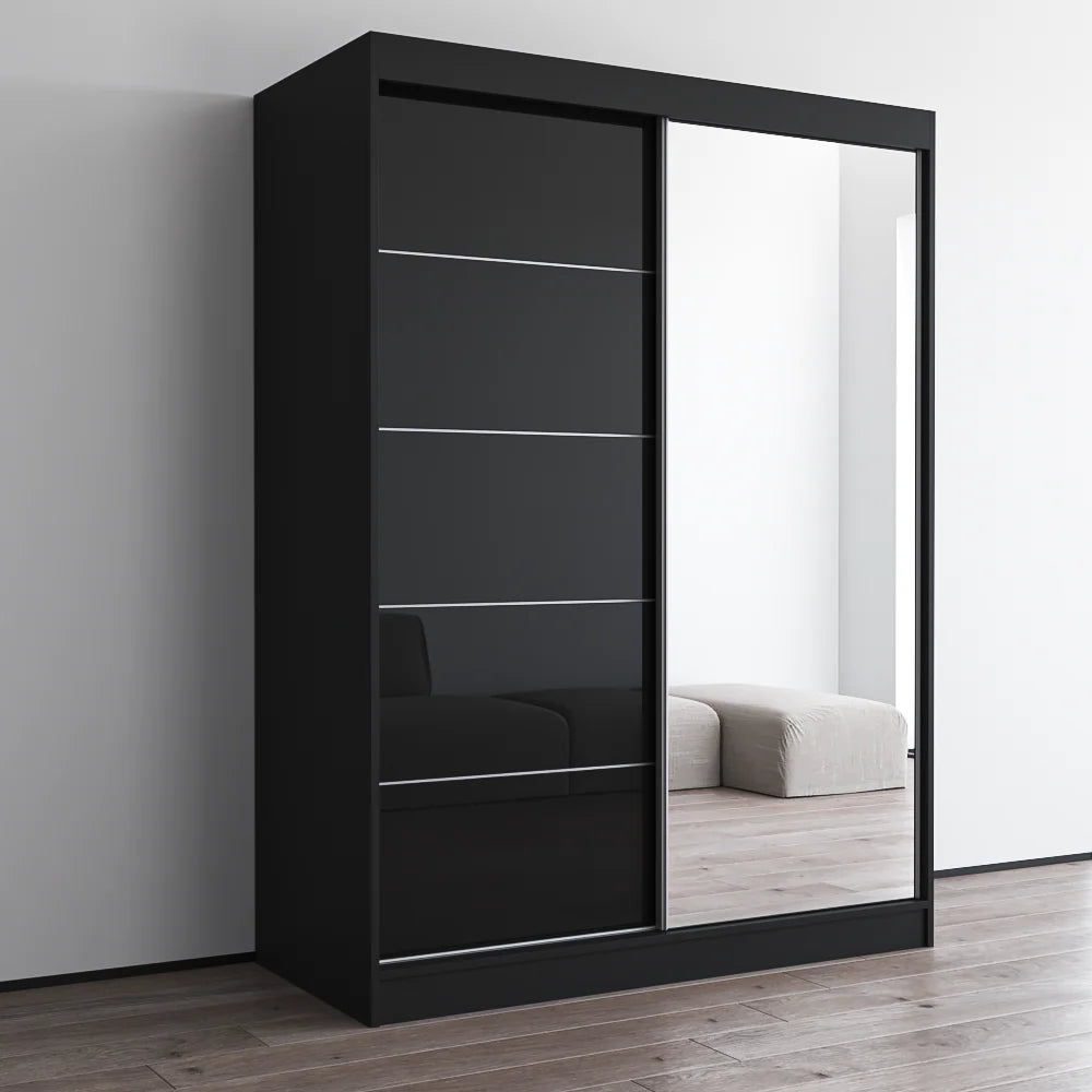 Aria 2D Wardrobe with Mirror 59"