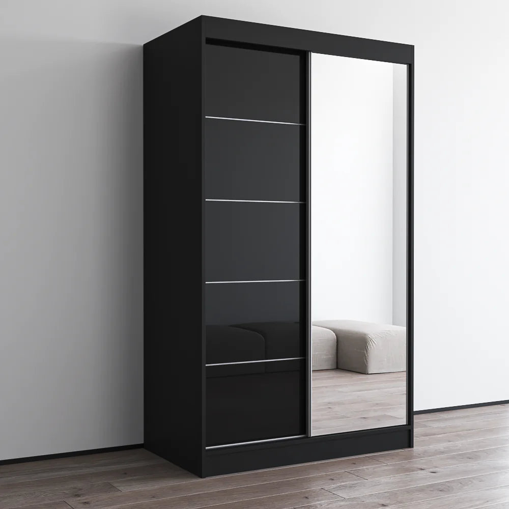 Aria 2D Wardrobe with Mirror 47"