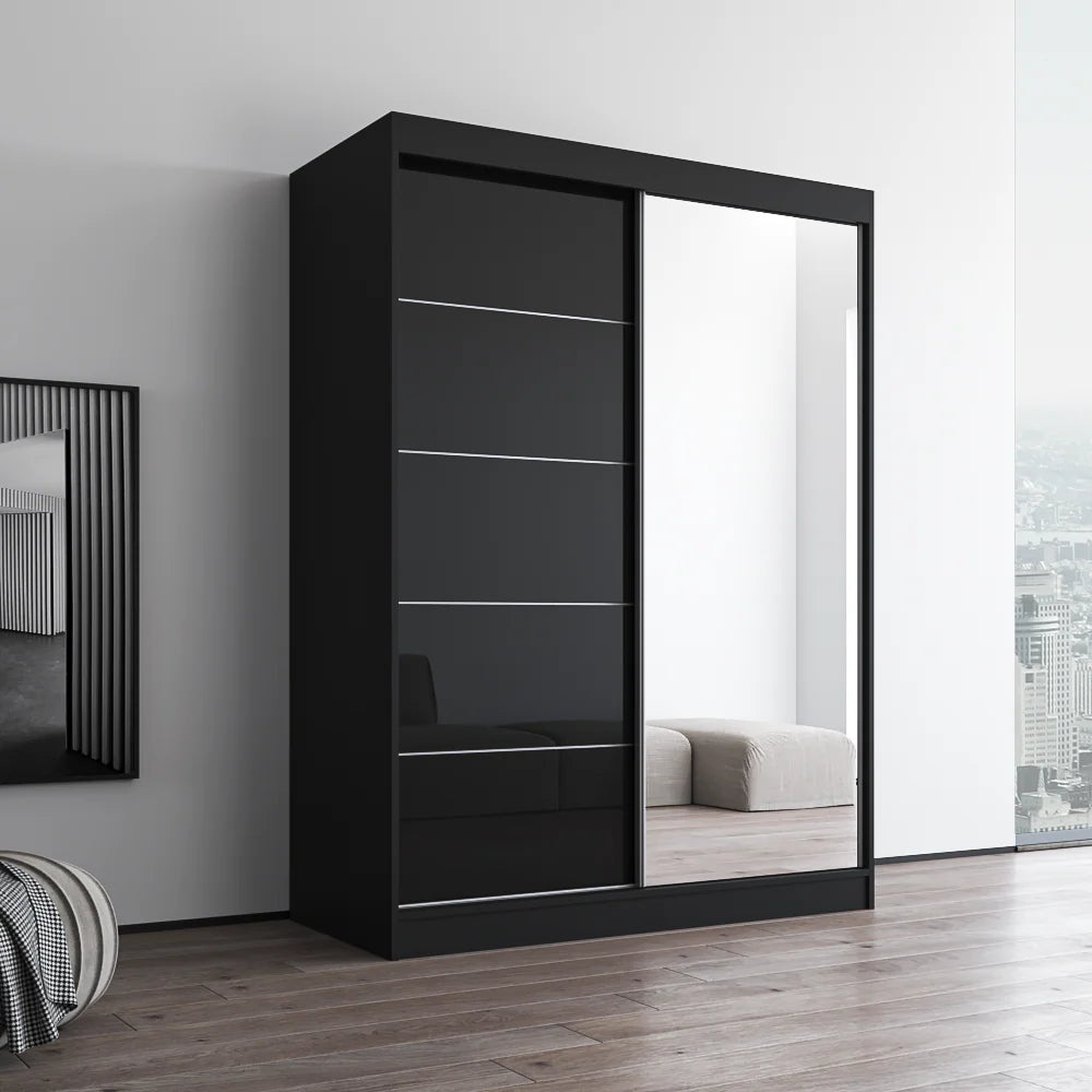 Aria 2D Wardrobe with Mirror 59"