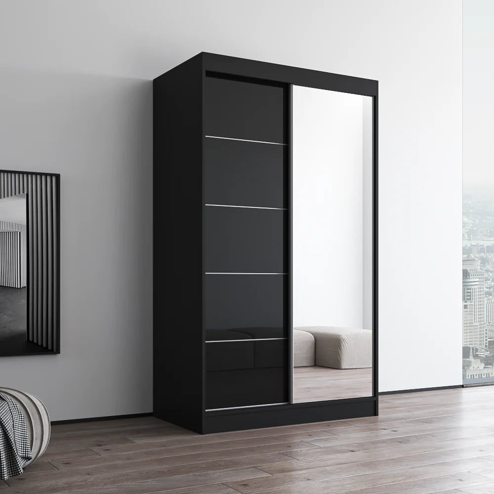 Aria 2D Wardrobe with Mirror 47"