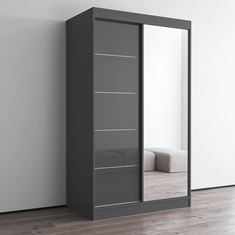 Aria 2D Wardrobe with Mirror 47"