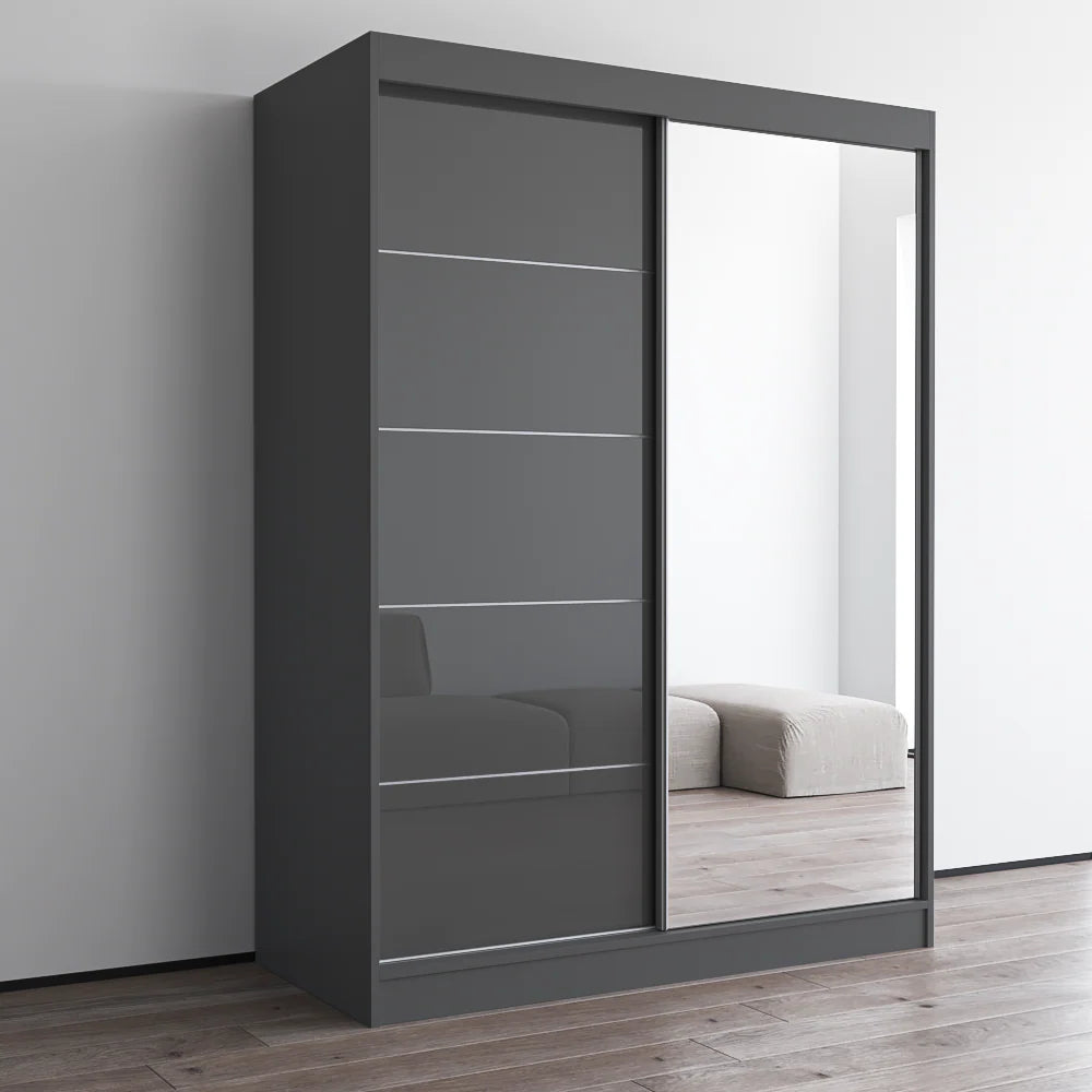 Aria 2D Wardrobe with Mirror 59"