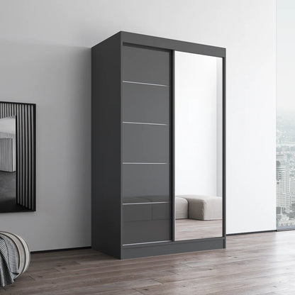 Aria 2D Wardrobe with Mirror 47"