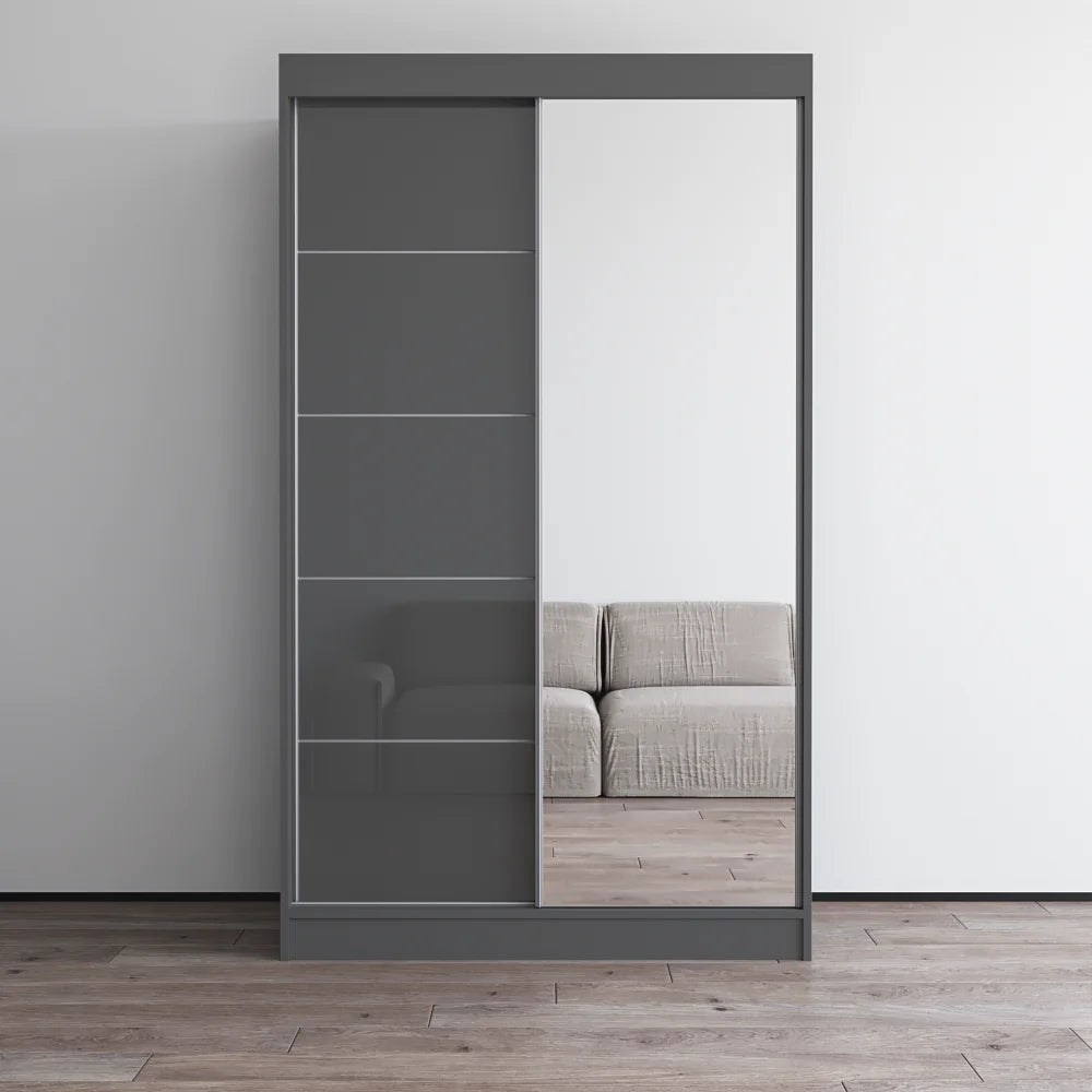 Aria 2D Wardrobe with Mirror 47"
