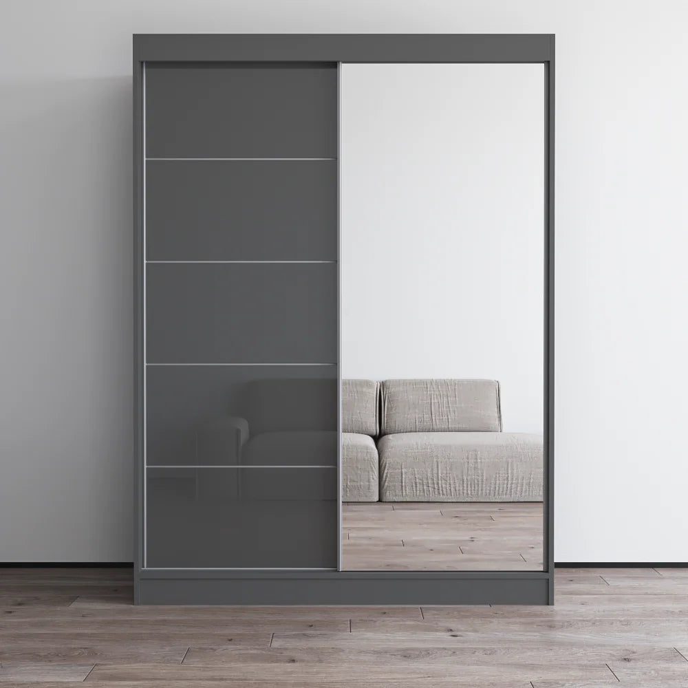 Aria 2D Wardrobe with Mirror 59"