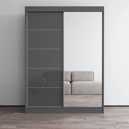 Aria 2D Wardrobe with Mirror 59"