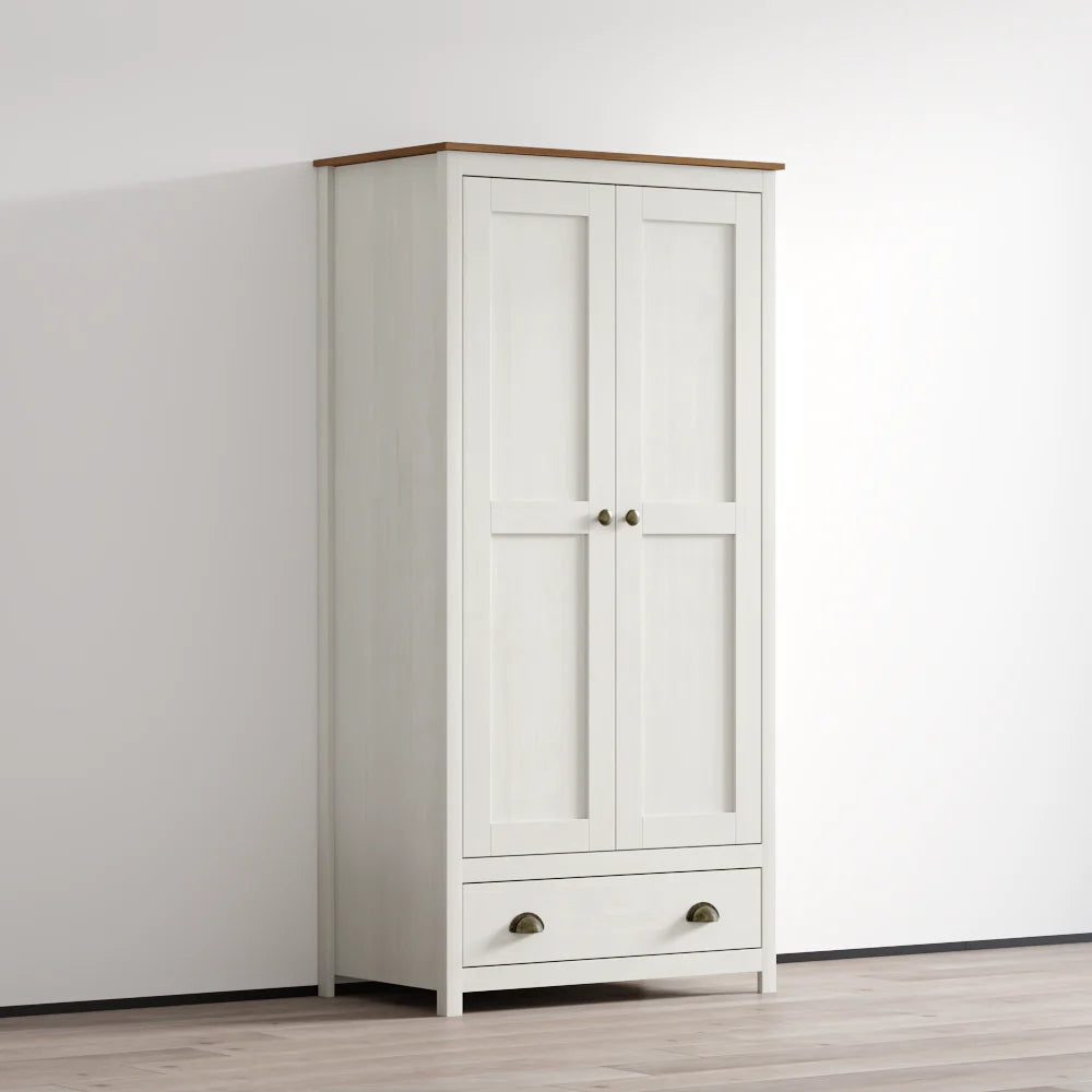 Topazio 2D1S Solid Wood Wardrobe