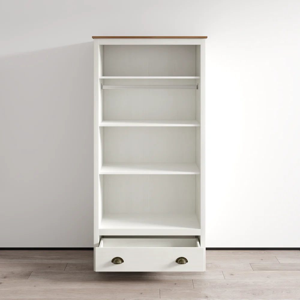 Topazio 2D1S Solid Wood Wardrobe