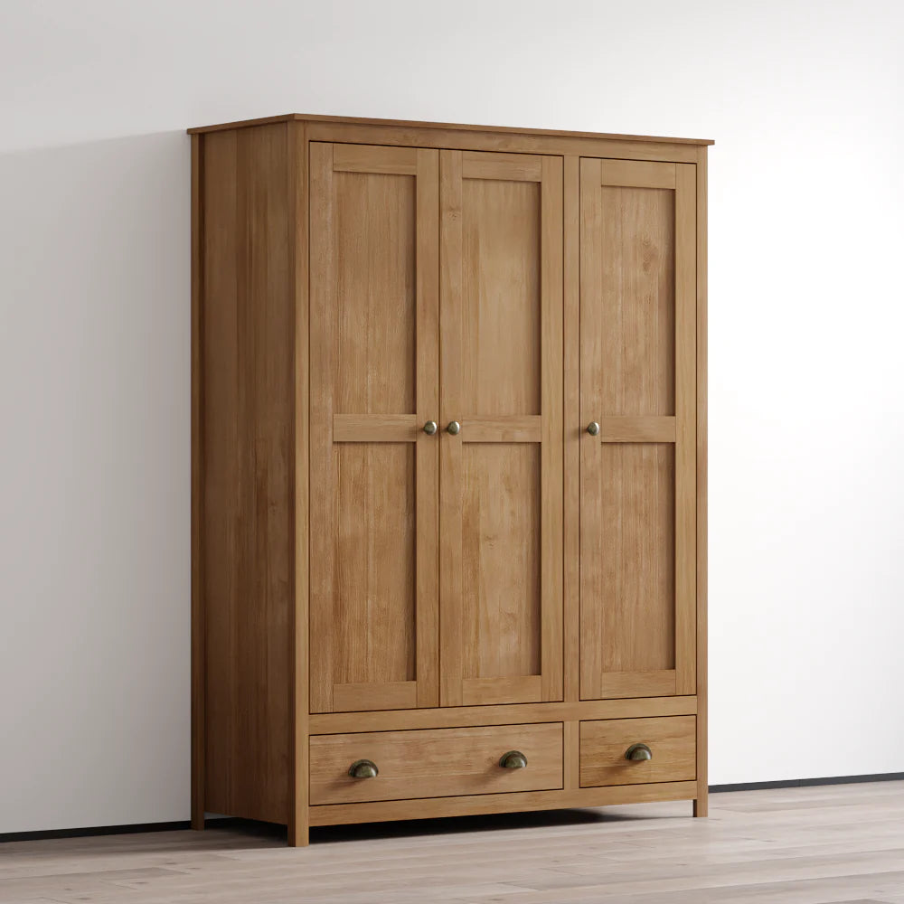 Topazio 3D2S Solid Wood Wardrobe