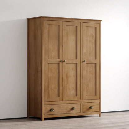 Topazio 3D2S Solid Wood Wardrobe