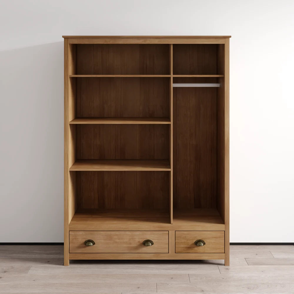Topazio 3D2S Solid Wood Wardrobe