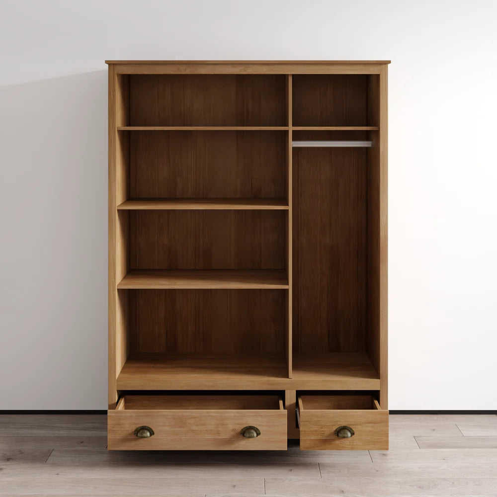 Topazio 3D2S Solid Wood Wardrobe