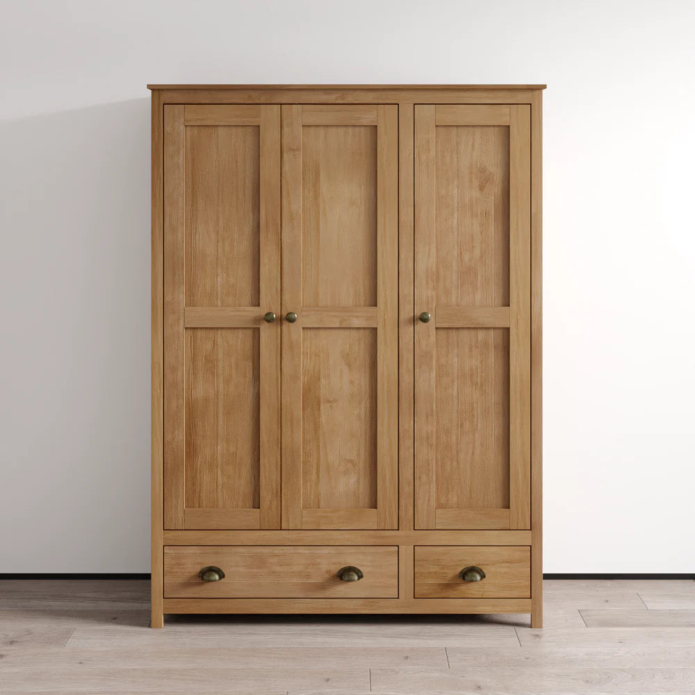 Topazio 3D2S Solid Wood Wardrobe