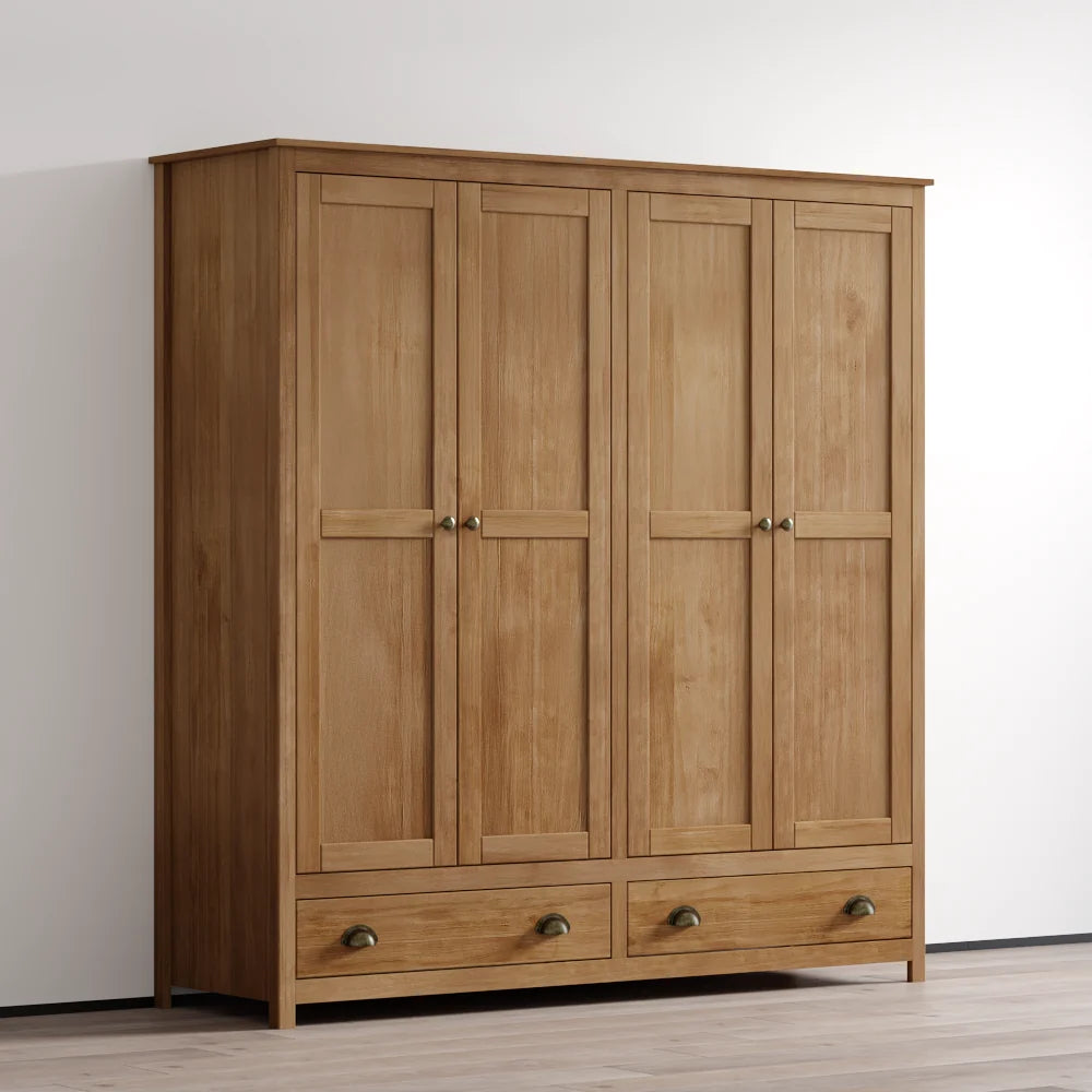 Topazio 4D2S Solid Wood Wardrobe