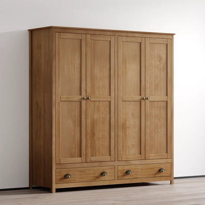 Topazio 4D2S Solid Wood Wardrobe