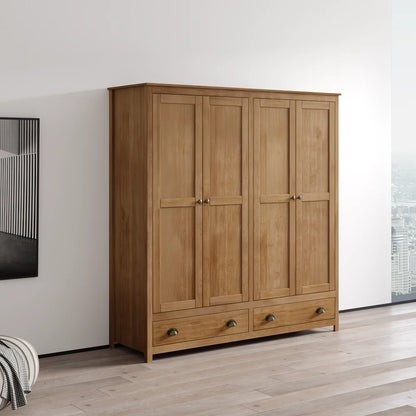 Topazio 4D2S Solid Wood Wardrobe