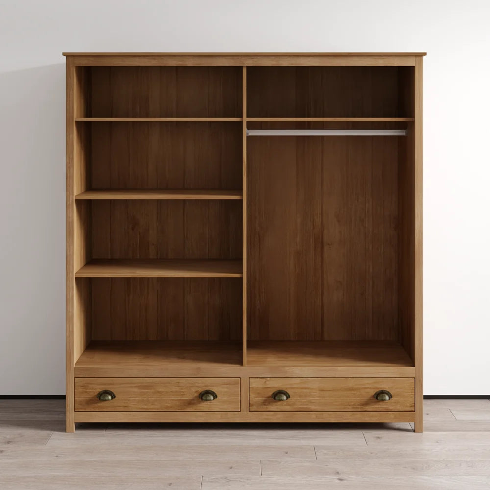Topazio 4D2S Solid Wood Wardrobe