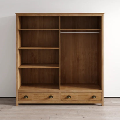 Topazio 4D2S Solid Wood Wardrobe