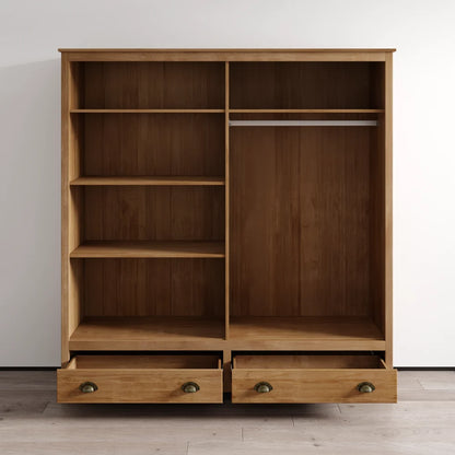Topazio 4D2S Solid Wood Wardrobe