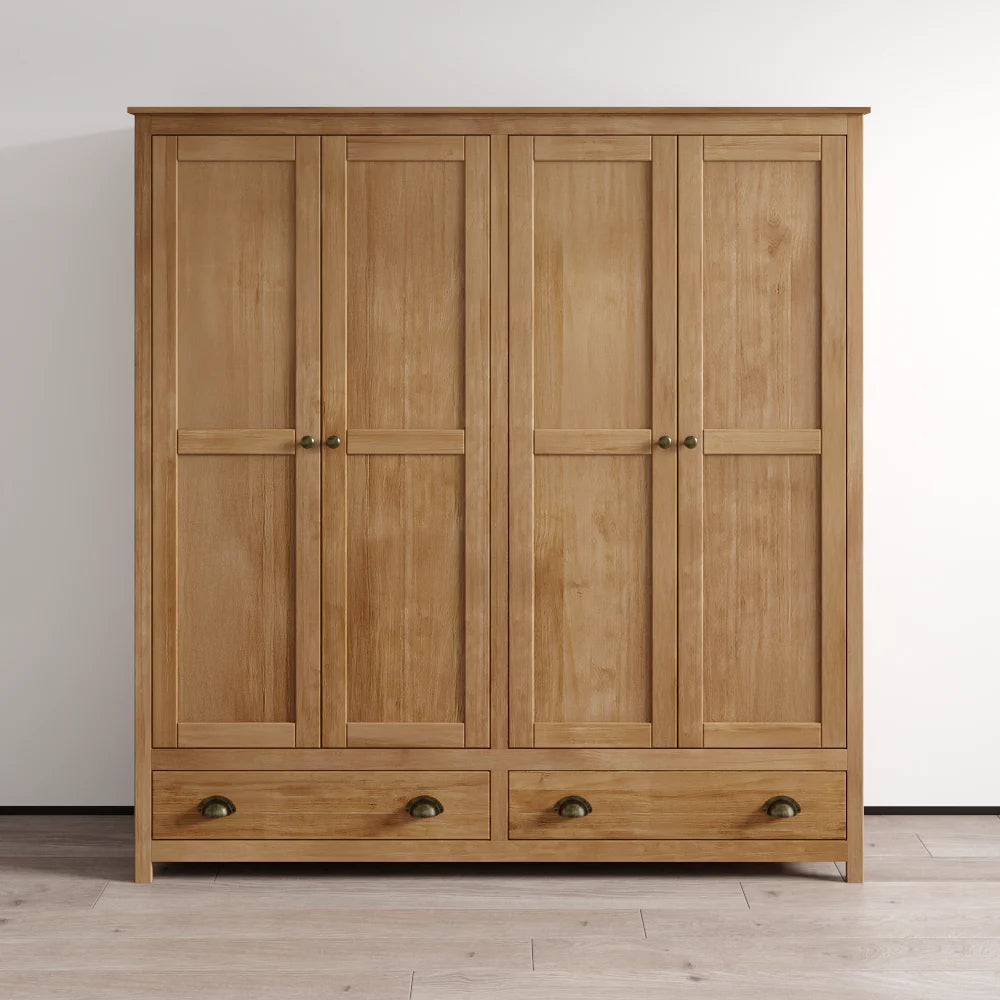 Topazio 4D2S Solid Wood Wardrobe
