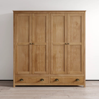 Topazio 4D2S Solid Wood Wardrobe