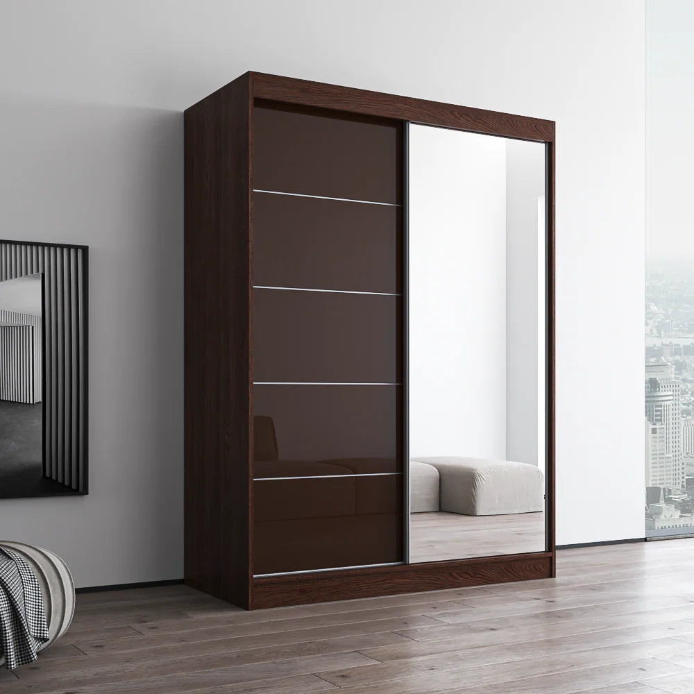 Aria 2D Wardrobe with Mirror 59"