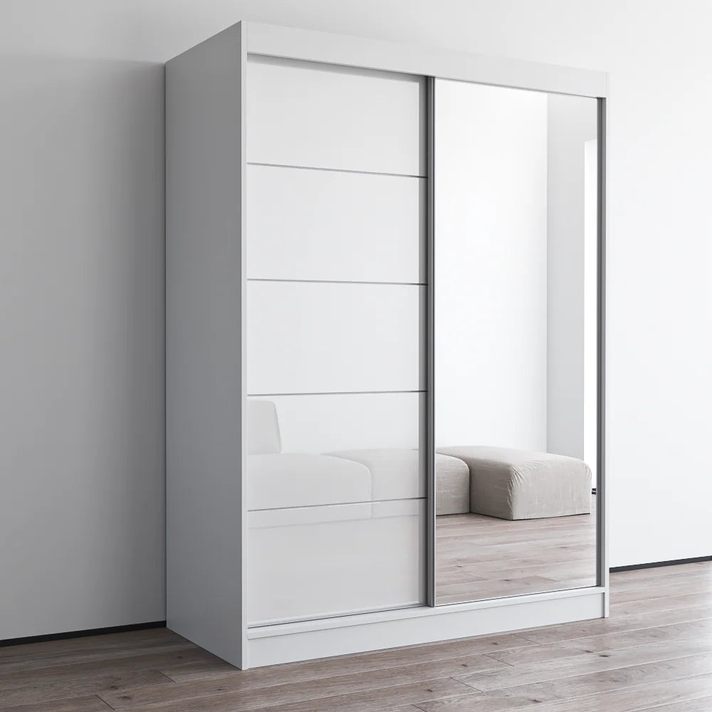 Aria 2D Wardrobe with Mirror 59"