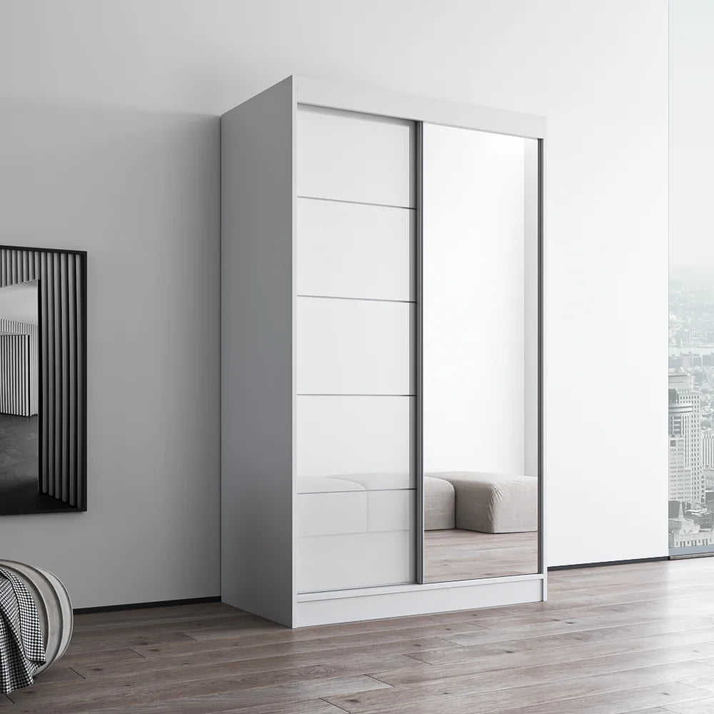 Aria 2D Wardrobe with Mirror 47"