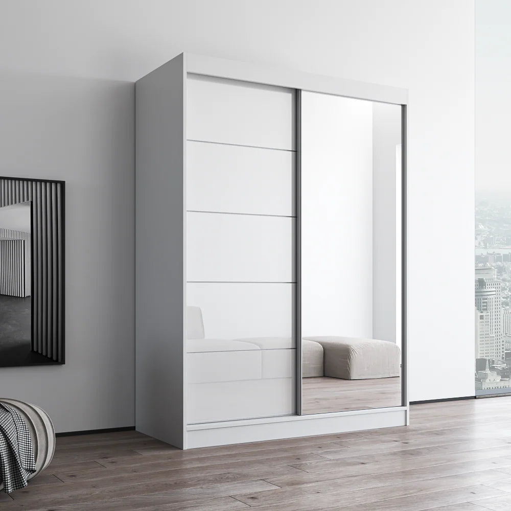 Aria 2D Wardrobe with Mirror 59"