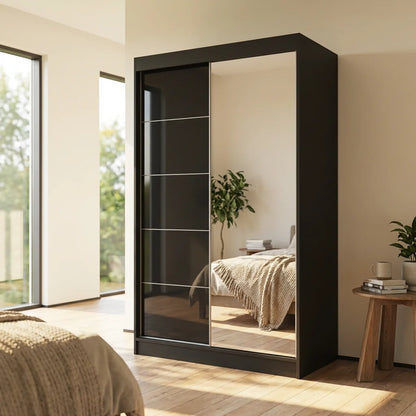 Aria 2D Wardrobe with Mirror 47"