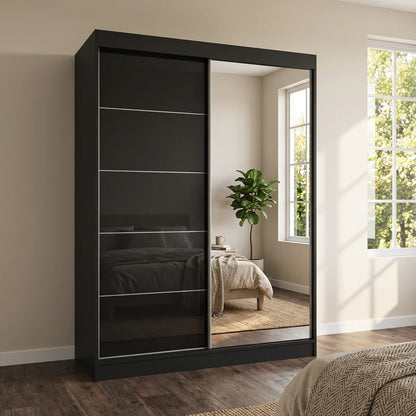 Aria 2D Wardrobe with Mirror 59"