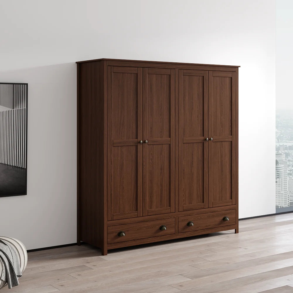 Topazio 4D2S Solid Wood Wardrobe