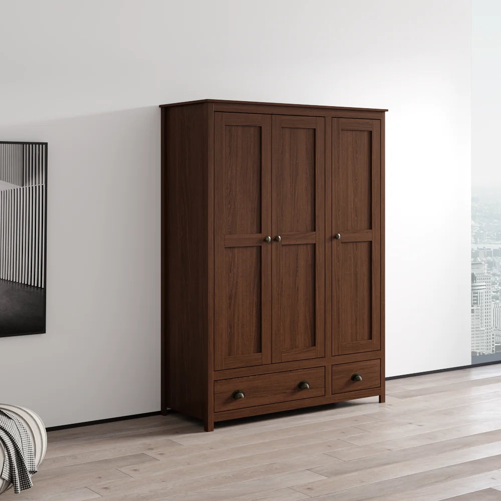 Topazio 3D2S Solid Wood Wardrobe