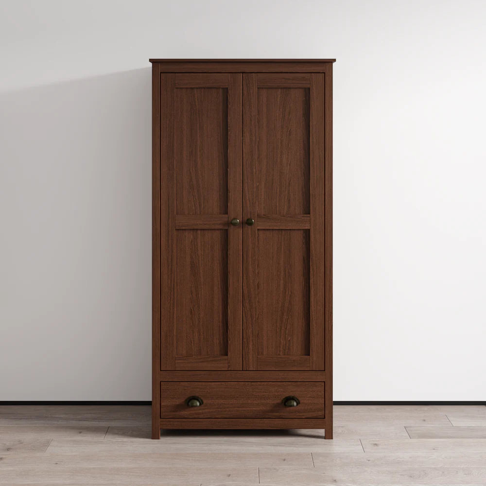 Topazio 2D1S Solid Wood Wardrobe
