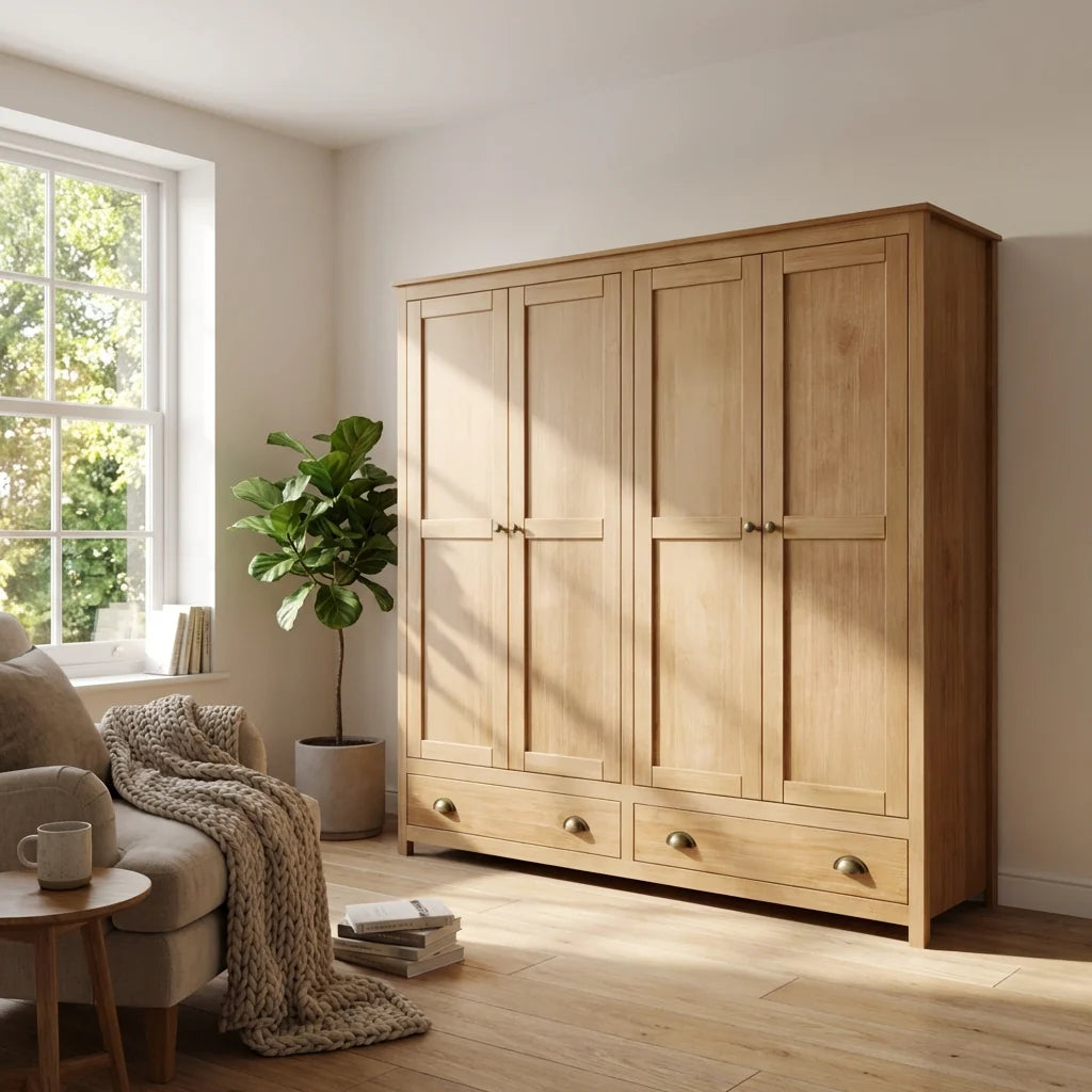 Topazio 4D2S Solid Wood Wardrobe