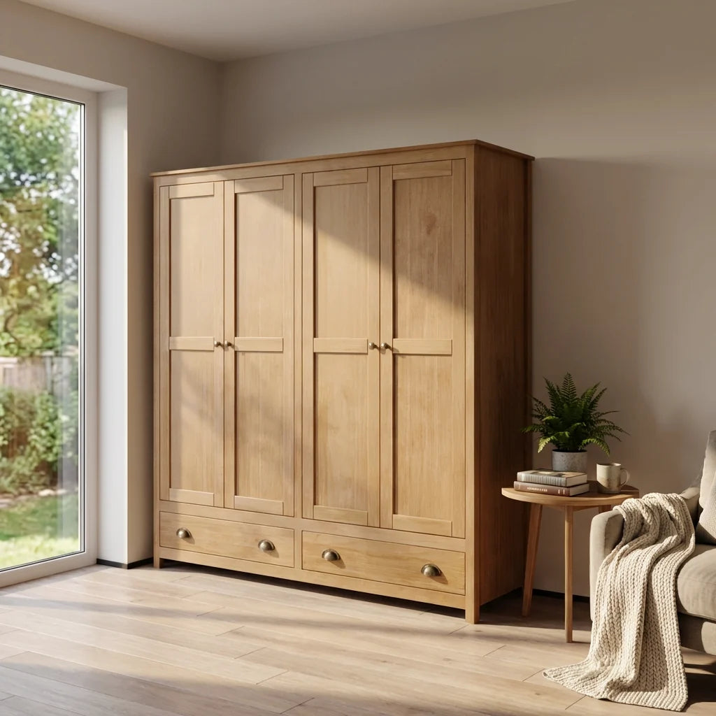 Topazio 4D2S Solid Wood Wardrobe