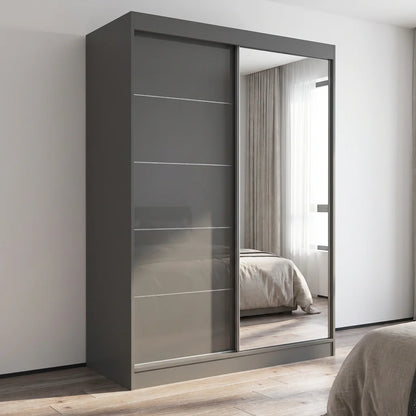 Aria 2D Wardrobe with Mirror 59"
