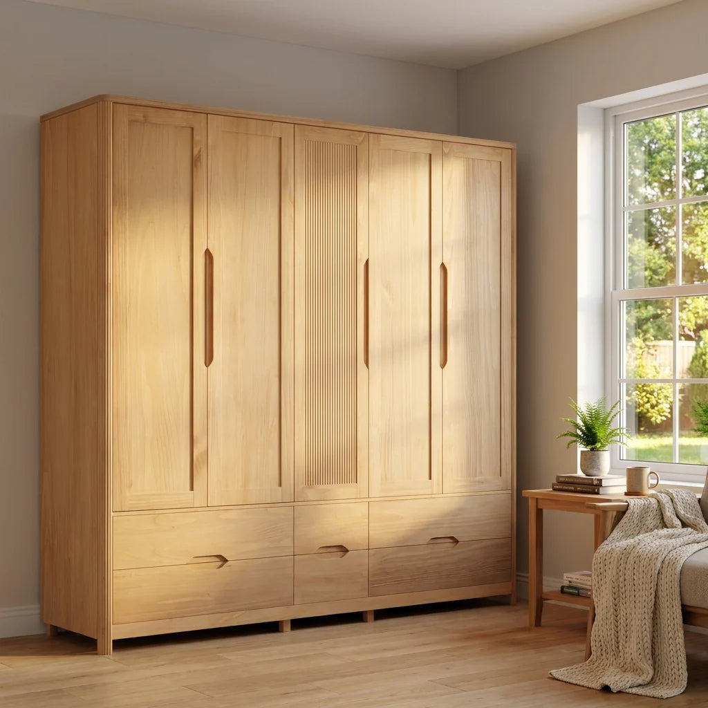 Nest 5D Solid Wood Wardrobe