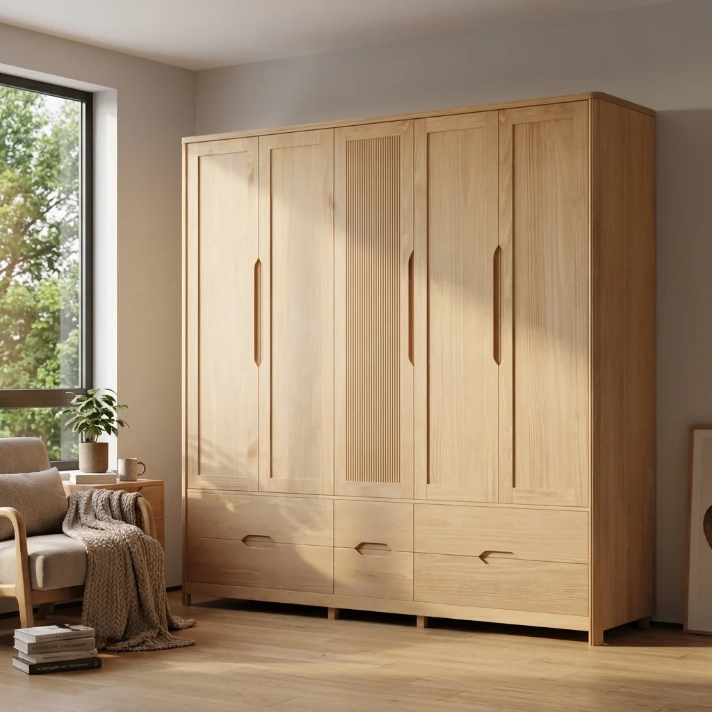 Nest 5D Solid Wood Wardrobe