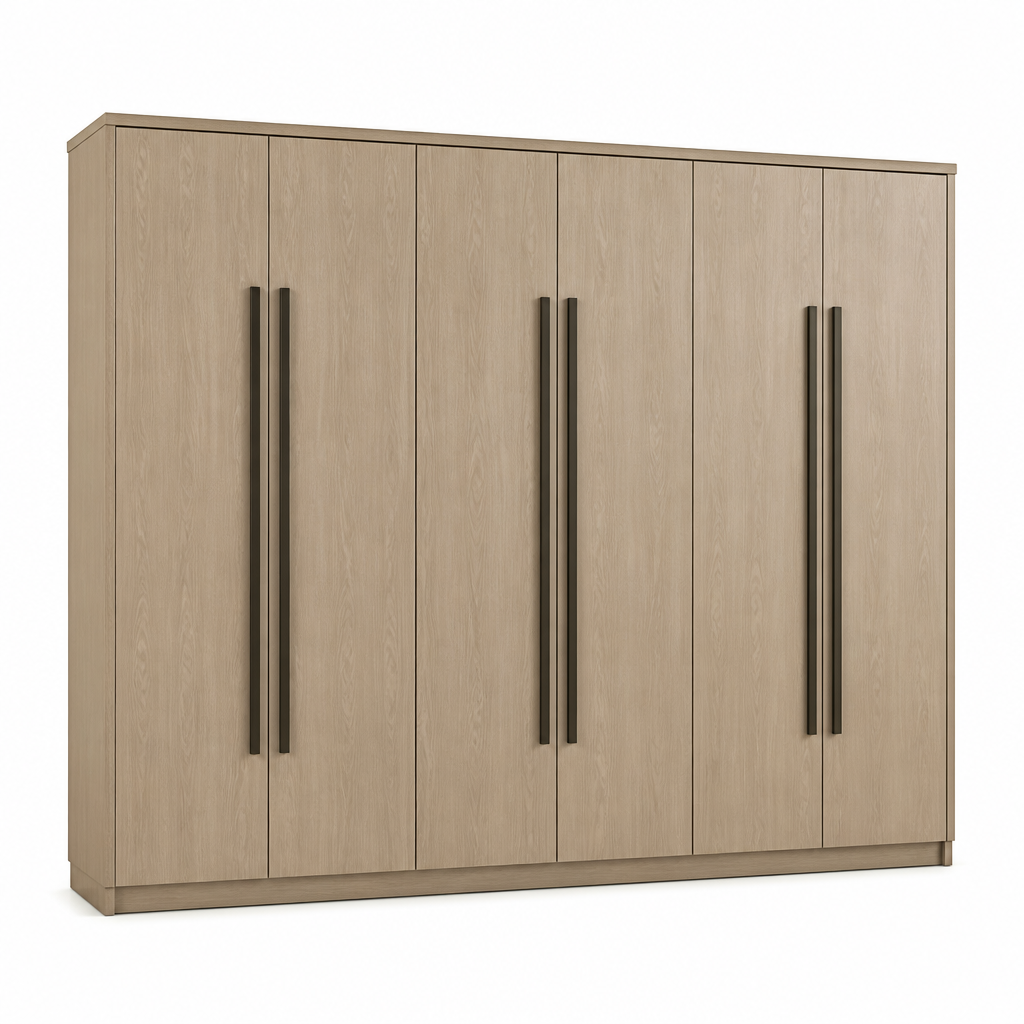 Aureline 6-Door Oak Wardrobe