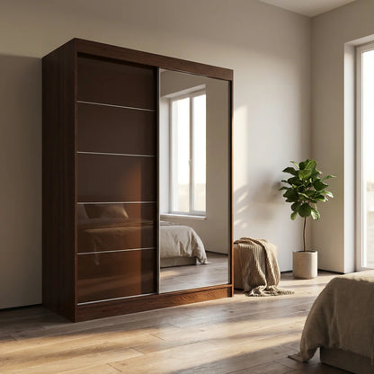 Aria 2D Wardrobe with Mirror 59"