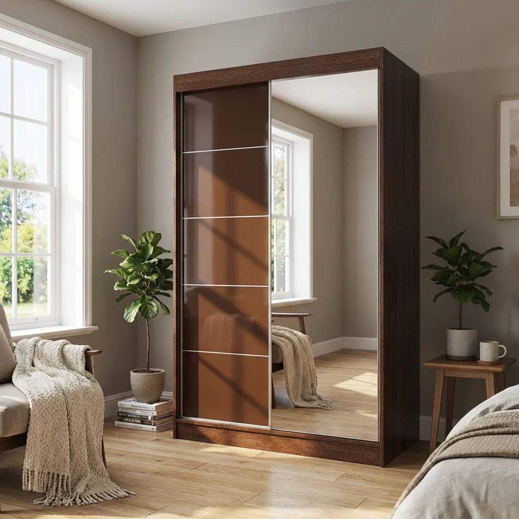 Aria 2D Wardrobe with Mirror 47"