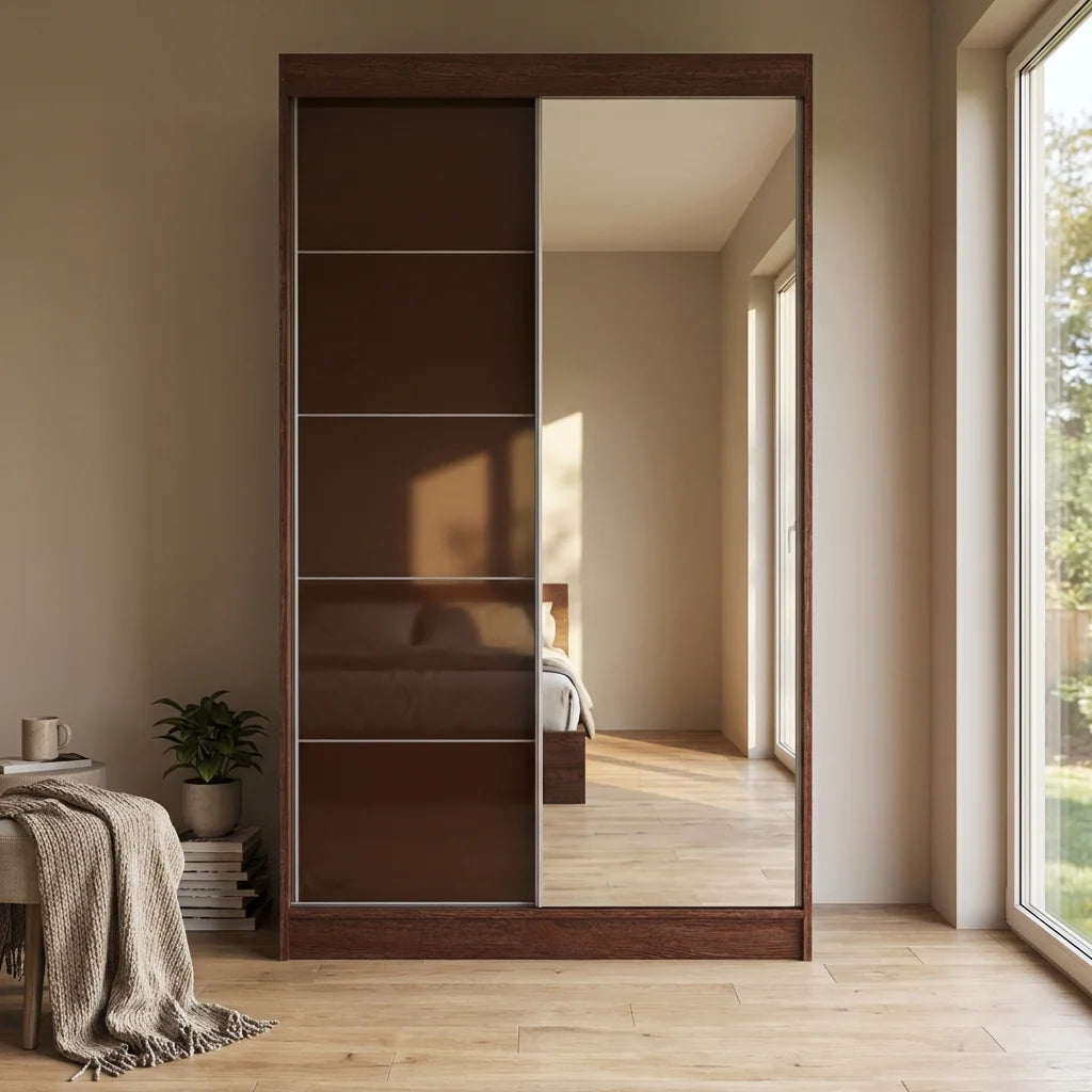 Aria 2D Wardrobe with Mirror 47"
