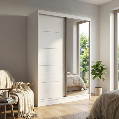 Aria 2D Wardrobe with Mirror 59"