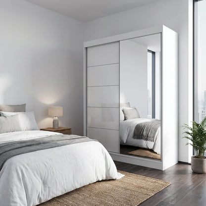 Aria 2D Wardrobe with Mirror 59"